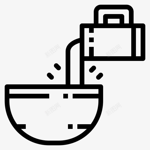 倾倒烹饪62线性图标svg_新图网 https://ixintu.com 倾倒 烹饪62 线性