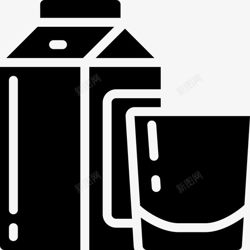 牛奶容器2填充图标svg_新图网 https://ixintu.com 填充 容器 牛奶