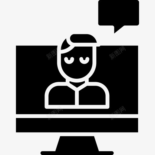 视频通话通讯133固态图标svg_新图网 https://ixintu.com 固态 视频 通讯 通话