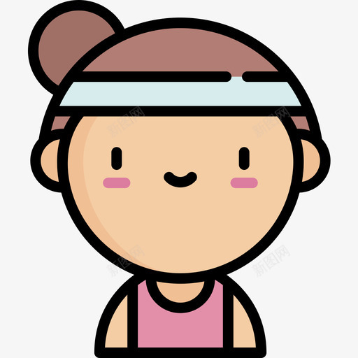 女士健身房8线性颜色图标svg_新图网 https://ixintu.com 健身房8 女士 线性颜色