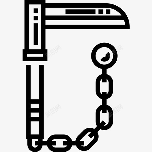 Kusariga忍者23线性图标svg_新图网 https://ixintu.com Kusariga 忍者 线性