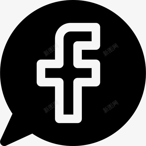 Facebook通讯128已填充图标svg_新图网 https://ixintu.com Facebook 填充 通讯