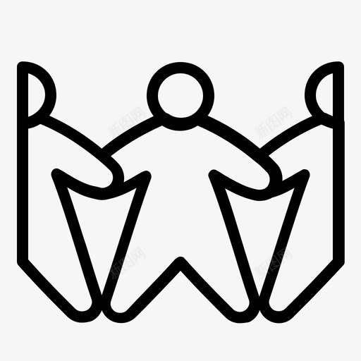 一起友谊手拉手图标svg_新图网 https://ixintu.com 一起 人 友谊 手 手拉手 拉玛丹线 社会