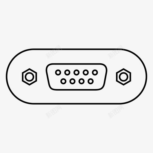 db型连接器键盘鼠标图标svg_新图网 https://ixintu.com db型连接器 显示器 电缆连接器 键盘 鼠标