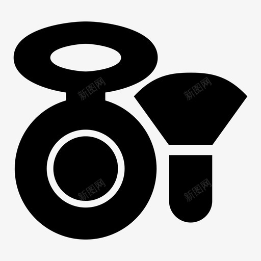 粉状美容紧致图标svg_新图网 https://ixintu.com 化妆品 套装 粉状 紧致 美容