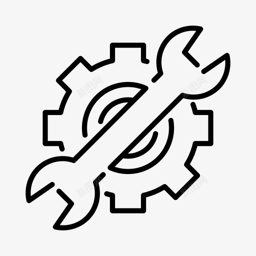 设置档位工具图标svg_新图网 https://ixintu.com 仪表盘 工具 我们 扳手 档位 联系 设置
