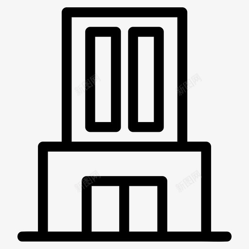 建筑城市商业图标svg_新图网 https://ixintu.com 办公 商业 城市 建筑 摩天大楼 网络
