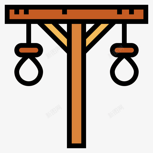 绞刑架海盗12线性颜色图标svg_新图网 https://ixintu.com 上吊绳 海盗 线性 绞刑架 颜色