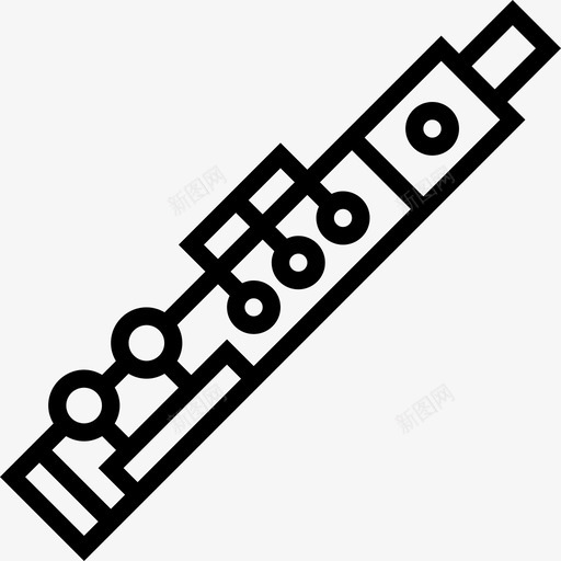 长笛乐器10线状图标svg_新图网 https://ixintu.com 乐器10 线状 长笛