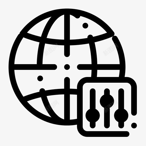 世界配置服务器设置图标svg_新图网 https://ixintu.com 世界 托管 服务器 网络 设置 配置