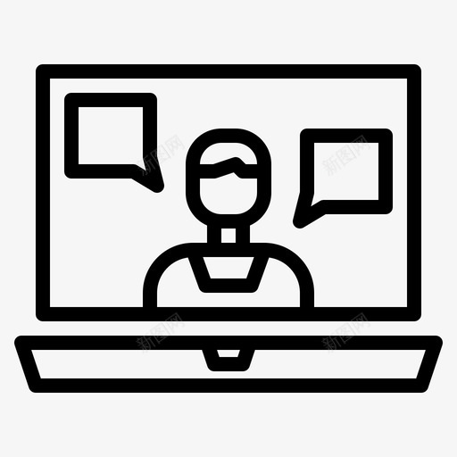 视频通话活动社区图标svg_新图网 https://ixintu.com 人物 关系 大纲 沟通 活动 社区 联系 视频 通话