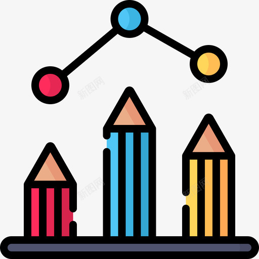 统计文案线颜色图标svg_新图网 https://ixintu.com 文案 统计 颜色