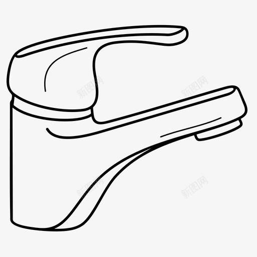 面盆搅拌机浴室搅拌机水龙头图标svg_新图网 https://ixintu.com 搅拌机水龙头 洗脸盆 浴室 面盆搅拌机
