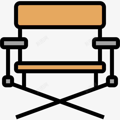 导演椅电影工业4线性颜色图标svg_新图网 https://ixintu.com 导演 工业 电影 线性 颜色