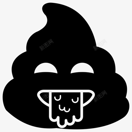 吐舌头的便便人类排泄物一堆便便图标svg_新图网 https://ixintu.com 一堆 人类 便便 图标 大便 排泄物 符号 舌头 表情