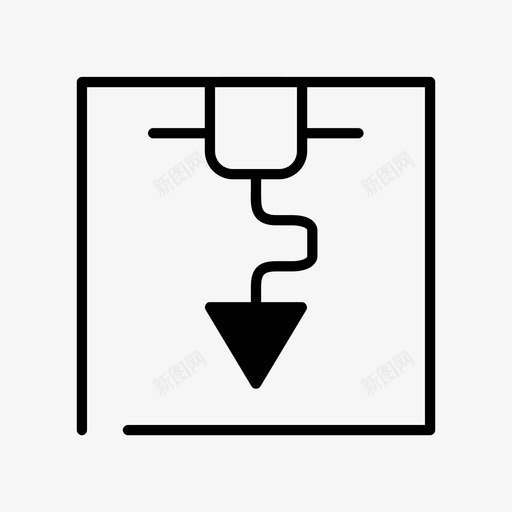 3d打印机工程设备图标svg_新图网 https://ixintu.com 3d打印机 塑料 工程 设备 随机1薄