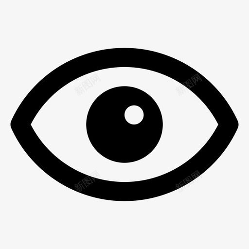 眼睛人眼监视图标svg_新图网 https://ixintu.com 人眼 图标 字形 材料 用户界面 监视 看见 眼睛 视觉