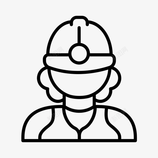 建筑工人工地工人图标svg_新图网 https://ixintu.com 工地工人 建筑工人