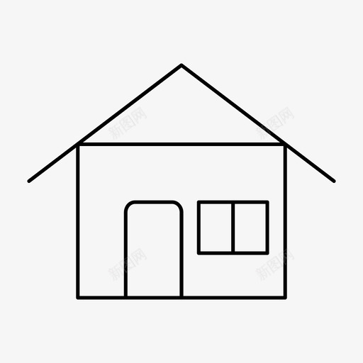 家房子家庭图标svg_新图网 https://ixintu.com 家 家庭 房子