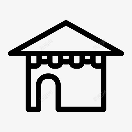 商店大楼商场图标svg_新图网 https://ixintu.com 商场 商店 大楼 市场