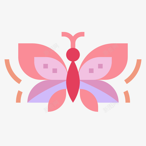 蝴蝶嬉皮士和和平2扁平图标svg_新图网 https://ixintu.com 嬉皮士和和平2 扁平 蝴蝶