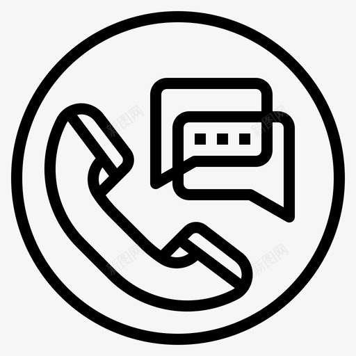 电话对话号码图标svg_新图网 https://ixintu.com 号码 对话 提纲 撰稿人 电话 自由