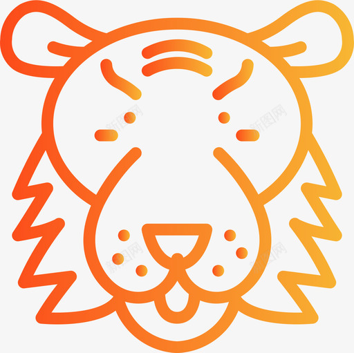 老虎狩猎10梯度图标svg_新图网 https://ixintu.com 梯度 狩猎 老虎