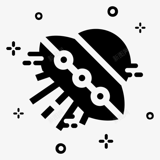 飞碟外星人太空图标svg_新图网 https://ixintu.com 外星人 太空 飞碟