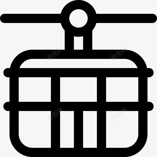 缆车游乐园35直线图标svg_新图网 https://ixintu.com 游乐园 直线 缆车