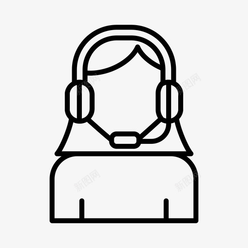 女性支持呼叫中心女性图标svg_新图网 https://ixintu.com 个人 呼叫中心 女性 女性支持 联系我们