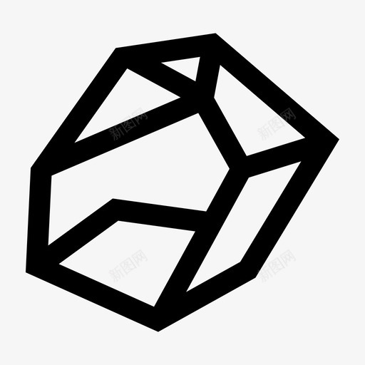 石头燧石宝石图标svg_新图网 https://ixintu.com 土壤 宝石 岩石 燧石 石器时代 石头
