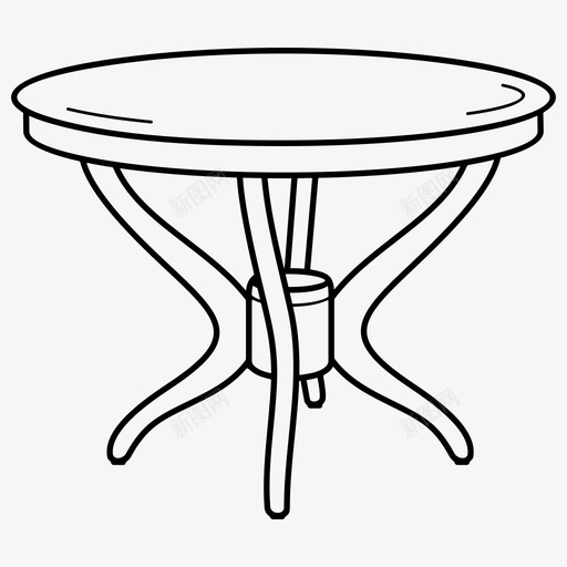 餐桌折叠厨房图标svg_新图网 https://ixintu.com 厨房 圆形 折叠 餐桌