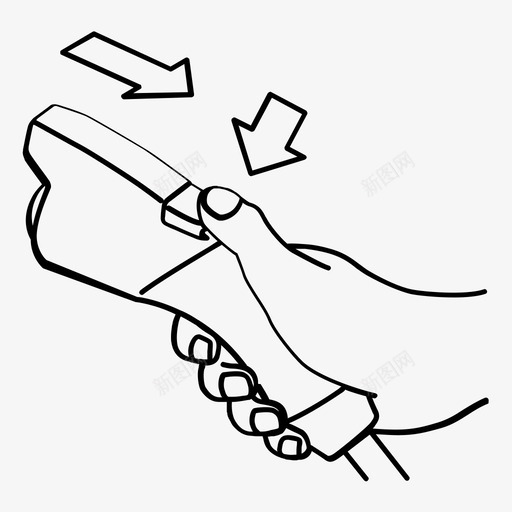 拆卸充电手汽车能源图标svg_新图网 https://ixintu.com 拆卸充电手 插头 汽车 电源 能源