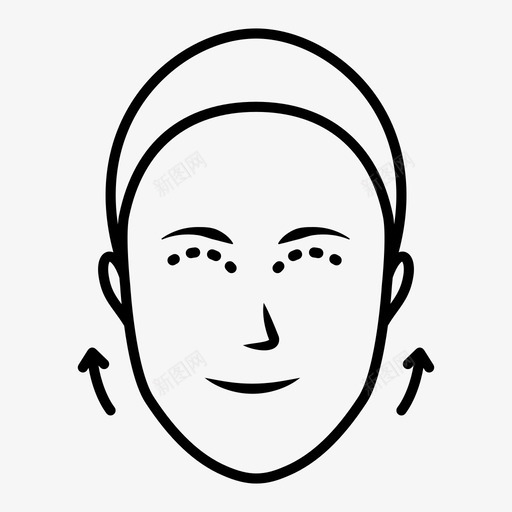 眼睑提升医疗整形图标svg_新图网 https://ixintu.com 医疗 整形 眼睑提升