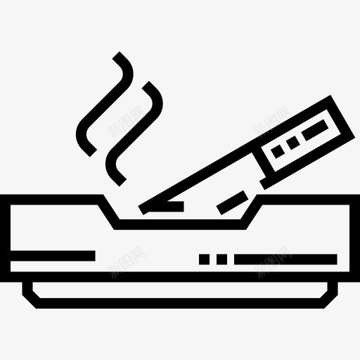 烟灰缸17号咖啡厅线性图标svg_新图网 https://ixintu.com 17号咖啡厅 烟灰缸 线性