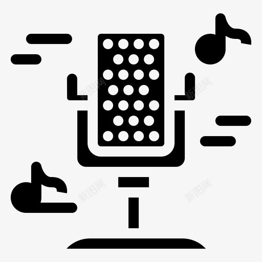 音频麦克风音乐图标svg_新图网 https://ixintu.com 国际爵士日 声音 音乐 音频 麦克风