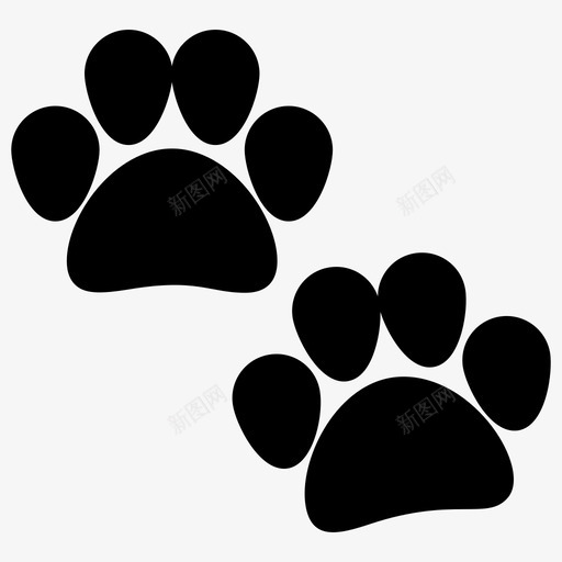 狗爪脚印前爪图标svg_新图网 https://ixintu.com 前爪 图标 狗掌印 狗爪 符号 脚印 表情