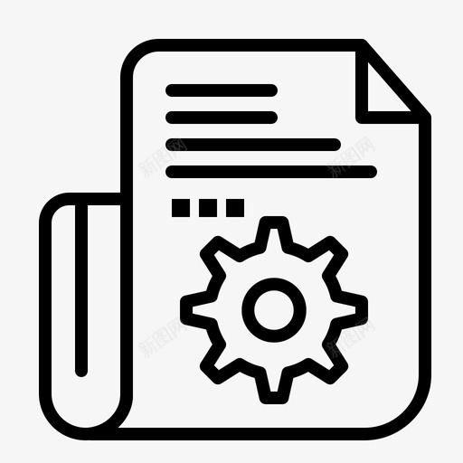 文档文件夹设置图标svg_新图网 https://ixintu.com 工具 数据管理 文件夹 文档 设置