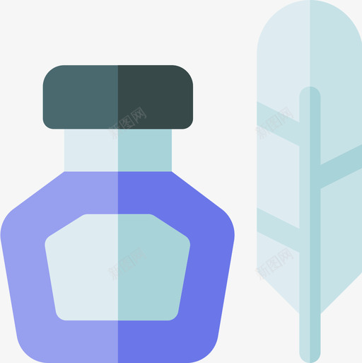 墨水文具43扁平图标svg_新图网 https://ixintu.com 墨水 扁平 文具