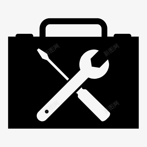 工具螺丝刀工具箱图标svg_新图网 https://ixintu.com 工具 工具箱 扳手 螺丝刀 设备