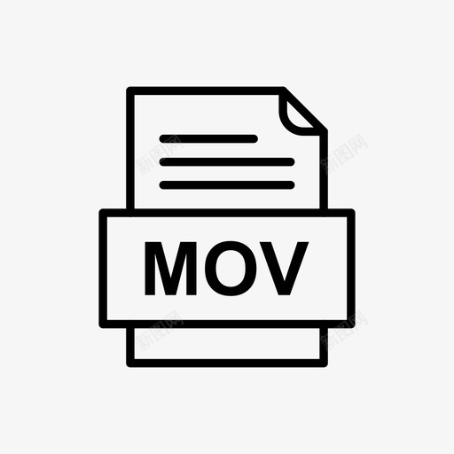 mov文件文件图标文件类型格式svg_新图网 https://ixintu.com 41种文件格式 mov文件文件图标 文件类型 格式