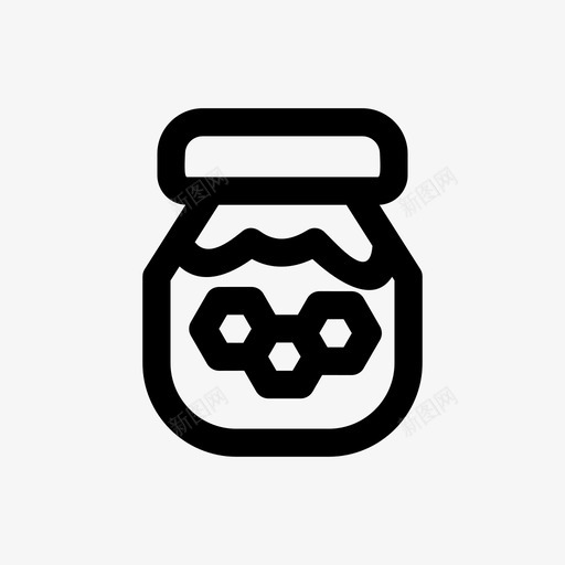 蜂蜜蜜蜂瓶子图标svg_新图网 https://ixintu.com 瓶子 甜味 罐子 营养 蜂蜜 蜜蜂