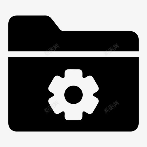 文件夹设置自动化文件图标svg_新图网 https://ixintu.com 文件 文件夹 管理 自动化 设备 设置