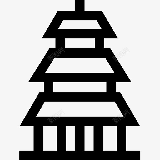 宝塔日本37直线型图标svg_新图网 https://ixintu.com 宝塔 日本 直线 线型