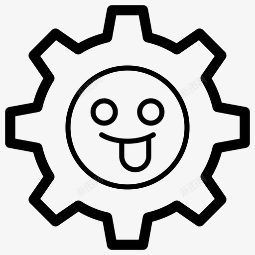 笑脸齿轮表情符号情感图标svg_新图网 https://ixintu.com samiley 向量 图标 情感 笑脸 符号 表情 齿轮