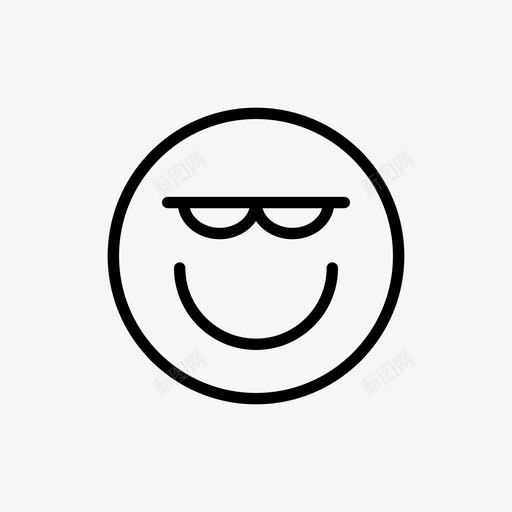 微笑表情脸图标svg_新图网 https://ixintu.com 微笑 情绪 表情