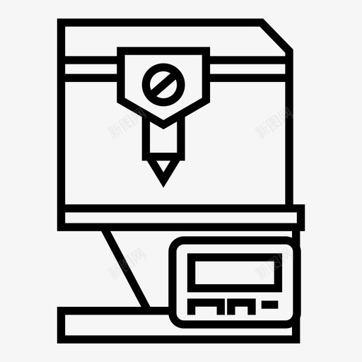 机械工业制造图标svg_新图网 https://ixintu.com 制造 工业 机器人 机器线 机械 生产