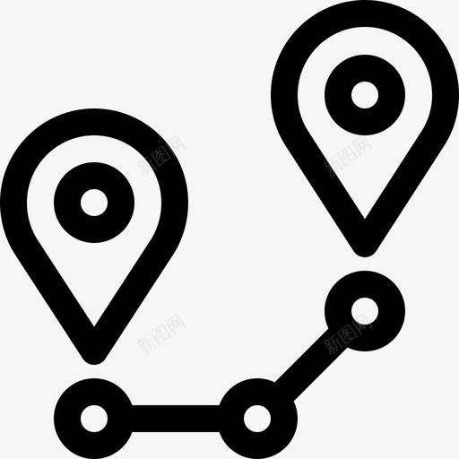 路线旅行app16直线图标svg_新图网 https://ixintu.com 旅行app16 直线 路线