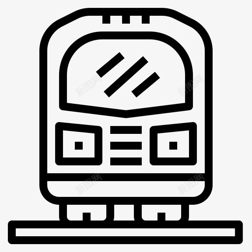 正面火车站7直线图标svg_新图网 https://ixintu.com 正面 火车站 直线