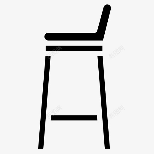 酒吧凳家具109填充物图标svg_新图网 https://ixintu.com 填充物 家具109 酒吧凳